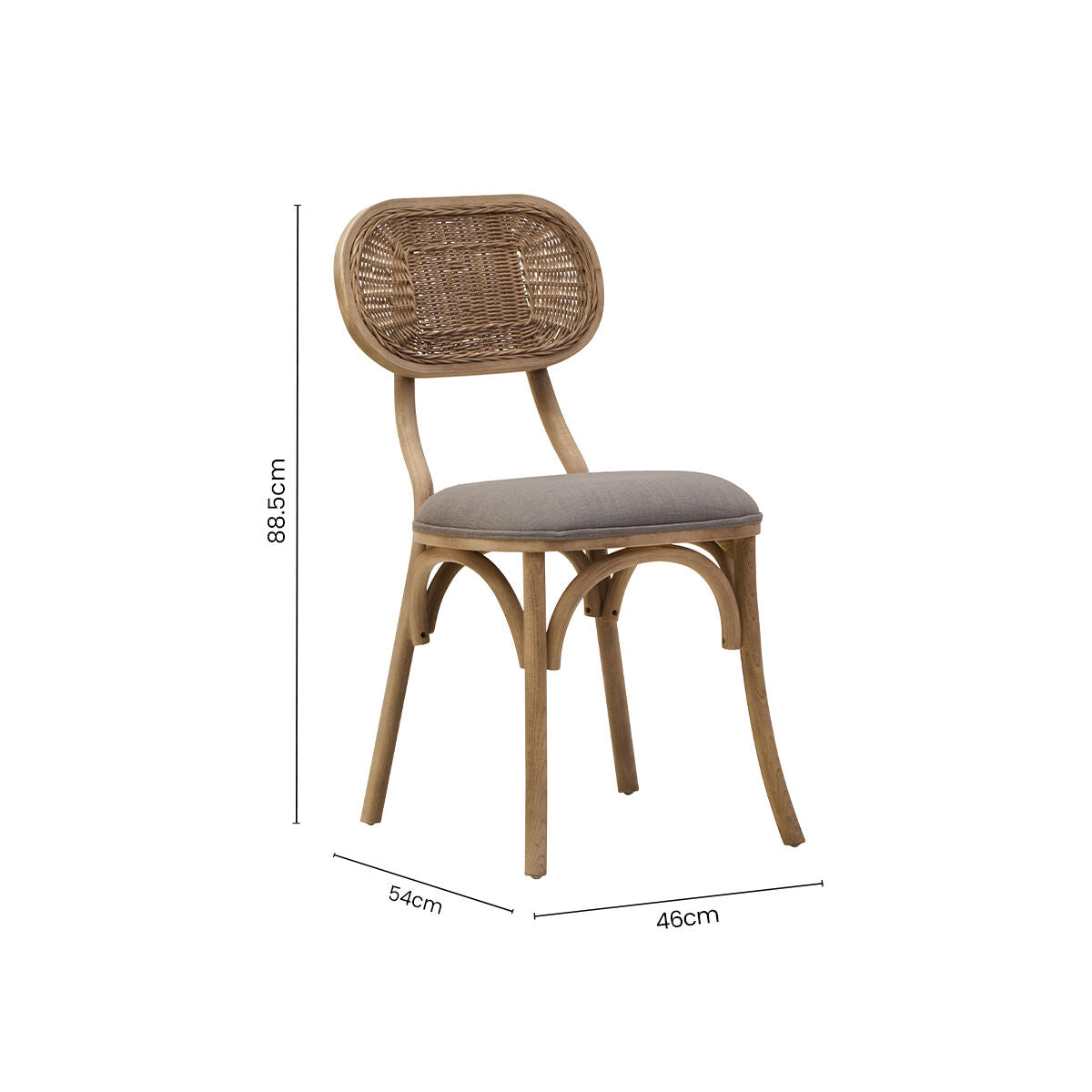 Grey Wash Elm Wood Dining Chair | Cebu